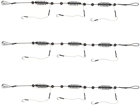 Artificial Lure Fish Hooks Cage 3 Set Trap Basket and Fishing Feeder Tackle Bait Trap Cage Feeder Basket Holder for Carp Spring Fishing with Strong High Carbon Steel Hooks Prevent by Zohisin