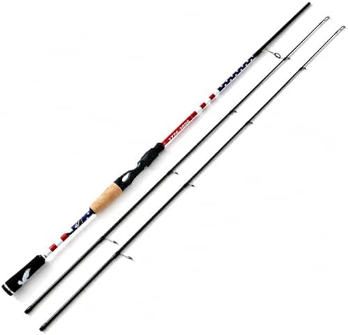 6FT Carbon Fiber Fishing Rod, Twin-Tip Design with American Flag for USA 250th Anniversary, Cork/EVA Handle, 2-Piece Spinning & Casting Rod for Freshwater Bass - Image 2