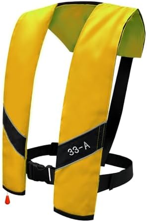 Automatic Inflatable Life Jacket|Life Vest for Adults|PFD Low Profile|Supports up to 330 lbs by morinokawau