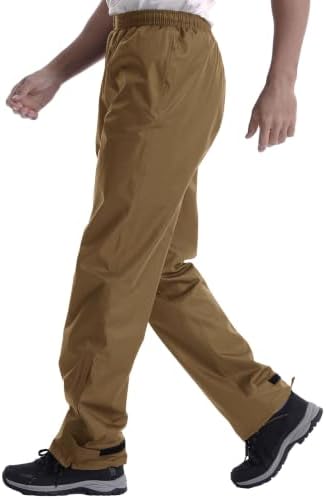 iCreek Men's Rain Pants Waterproof Breathable Lightweight Rain Over Pants - Image 2