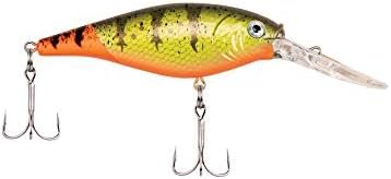 Berkley Flicker Shad Fishing Lure, Firetail Hot Perch, 1/8 oz, 1 1/2in | 4cm Crankbaits, Size, Profile and Dive Depth Imitates Real Shad, Equipped with Fusion19 Hook by Berkley