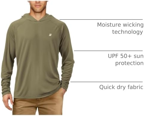 Roadbox Mens Fishing Sun Hoodie, Long Sleeve UPF 50+ UV Protection Shirts - Image 4