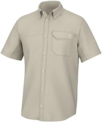 HUK Men's Tide Point Kc Scott Original Artwork Short Sleeve Shirt, Fishing Button Down by HUK