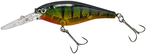 Berkley Flicker Shad Fishing Lure, Flashy Perch, 3/16 oz, 2in | 5cm Crankbaits, Size, Profile and Dive Depth Imitates Real Shad, Equipped with Fusion19 Hook by Berkley
