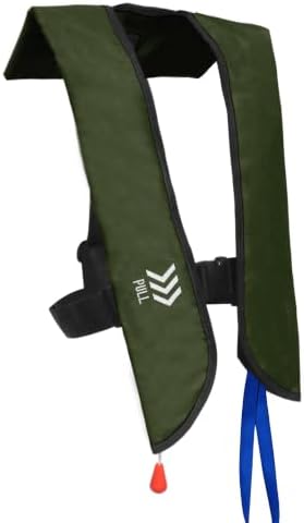 Automatic Inflatable Life Jacket,Preserver PFD for Adults,Life Vest for Adult,Supports Weight up to 330 pounds by NAUTISHIELD