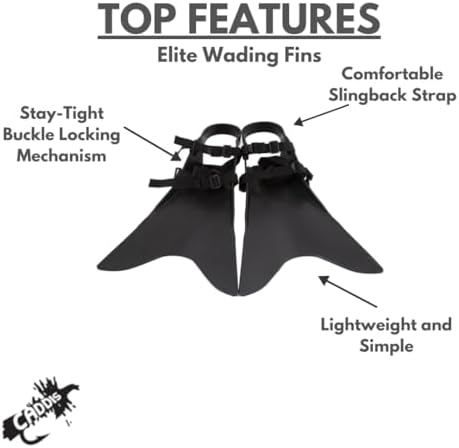 Wading Fins for Float Tube Fishing - Standard Lace Style and Elite Buckle Style Angling Fins for Float Tube Fishing - Fits Boot Sizes 6-13 (Made by Caddis Sports) - Image 3