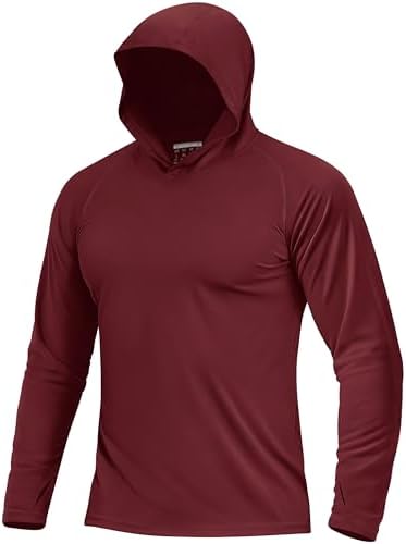 Boladeci Men's UPF 50+ Sun Protection Lightweight Hoodie Shirts Long Sleeve Fishing Shirt SPF UV Hiking Swim by Boladeci