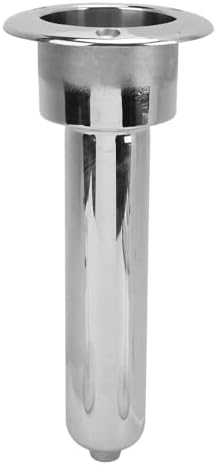 Heavy Duty Stainless Steel Deluxe Rod Holders, 2 in 1 Flush Mount Fishing Rod Pole Holders, 0 15 30 Degree Boat Fishing Rod Cup Holder 280mm Round Top Cup Holder for Yacht Ship by Unknown