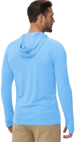 Boladeci Men's UPF 50+ Sun Protection Lightweight Hoodie Shirts Long Sleeve Fishing Shirt SPF UV Hiking Swim - Image 4