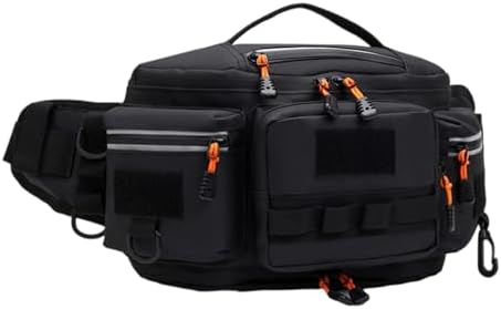 Water Resistant Crossbody Single Shoulder Bag Multifunctional Outdoor Fishing Tackle Storage Portable Adjustable - Image 7