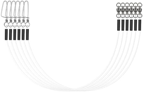 Eupheng Fluorocarbon Fishing Leader, 6/12PCS 20LB-80LB Invisible Fluorocarbon Leaders with Swivel and Snap,100% Fluorocarbon Leaders Line for Saltwater Freshwater by EUPHENG