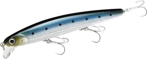 LUCKY CRAFT FlashMinnow 110 Ghost Series Saltwater Fishing Lures, Jerkbait for Halibut and Bass Fish, Slow Suspending 1–2 ft, Surf Fishing Gear and Tackle Box Accessories by LuckyCraftUSA