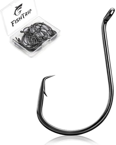 FishTrip 50/100Pcs Octopus Circle Hooks, Fish Hooks for Saltwater by FishTrip