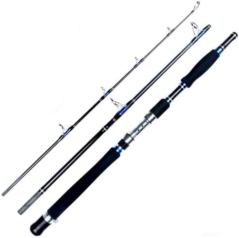 Portable Saltwater Offshore Heavy 3-Piece Spinning Rod 30-50lb Fishing Rod Portable Boat Jigging Trolling Fishing Rod Graphite Spin Rod 6Ft & 7Ft by GTOFYUFishingOfficialClub