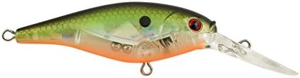 Berkley Flicker Shad Fishing Lure, Flashy Green Crush, 5/16 oz, 2 3/4in | 7cm Crankbaits, Size, Profile and Dive Depth Imitates Real Shad, Equipped with Fusion19 Hook by Berkley