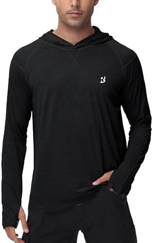 Roadbox Men's UPF 50+ Fishing Shirts, Long Sleeve UV Sun Protection Hoodie by Roadbox
