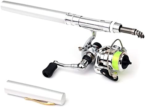 Lixada Fishing Rod Reel Combo Mini Pen Fishing Pole Kit Telescopic Fishing Rod Spinning Reel Combo Kit - Image 2