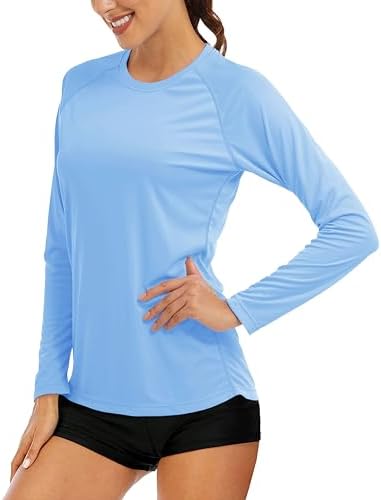 MAGCOMSEN Women's Long Sleeve Shirts UPF 50+ Sun Protection Shirts for Hiking Fishing Workout Rash Guard by MAGCOMSEN