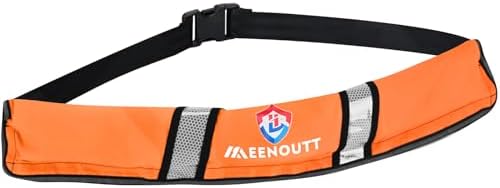 Manual Inflatable Belt Pack（with Reflective Sheet） Water Sports Waist Belt PFD for SUP Paddleboarding Kayaking Fishing Boating （fit 80-330 lbs） by Unknown