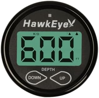 HawkEye DT2BX-TH In-Dash Depth Sounder with Air and Water Temperature (Includes Thru Hull Transducer), Black, 2" Dia. x 1-3/4" D - Image 3