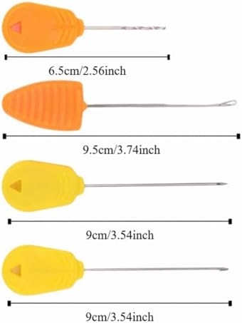 4PCS Stainless Steel Carp Fishing Bait Needle Kit - Multi-Tool Set for Baiting, Drilling & Rigging,3.54-3.74in, Angling Accessories‌ - Image 3