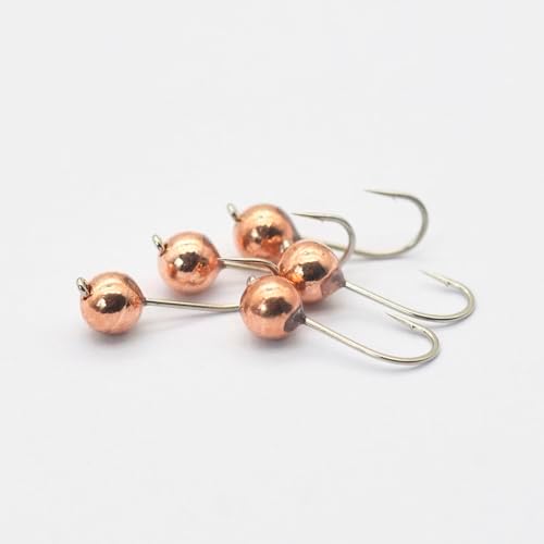 ALICHINO Tungsten Fly Tying Jig Heads for Fly Fishing Small Round Ball Crappie Jig Heads Tungsten Nano Jigs Kit Tungsten Beads with Hook - Image 2