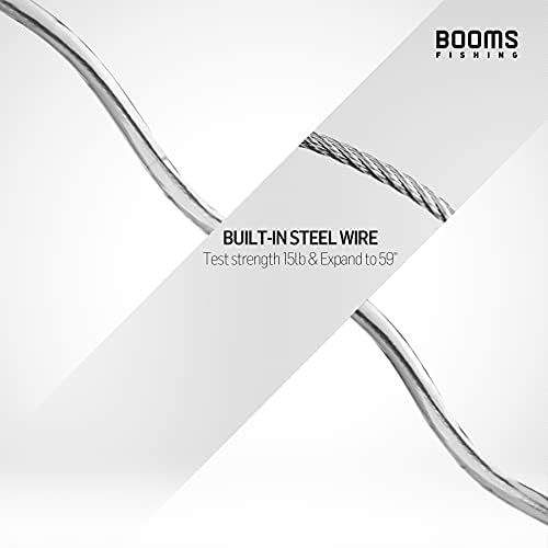 Booms Fishing T04 Fishing Lanyards Fishing Tool/Pole Safety Coil Lanyard Retractable Wire Inside Tup Cover - Image 3