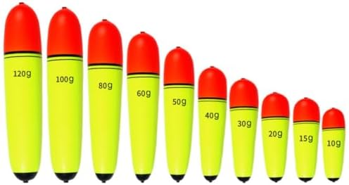 5Pcs Slip Bobbers Fishing Floats, EVA Foam Slider Bobbers Corks for Carp Bass Pike Perch Catfish, Saltwater Freshwater Fishing Floats Assortment by Unknown