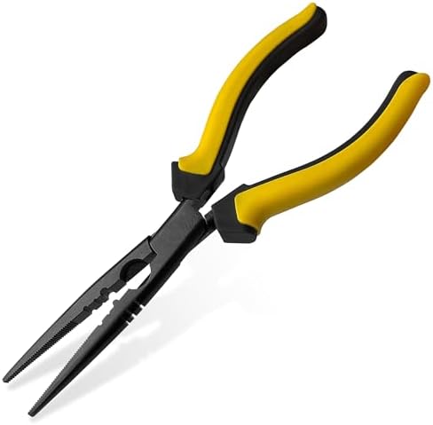 Hanpex-9 inch Fishing Pliers with Anti-rust Teflon coated, Freshwater/Saltwater Fishing Tools, Comfort Grip Handles Fishing Gear Idea for Fishing Trip by Hanpex