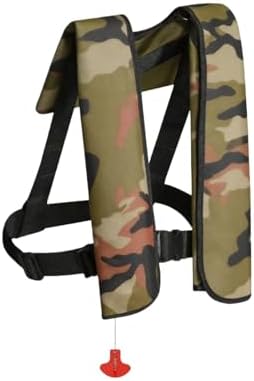 150N Automatic Inflatable Life Jacket – Adjustable Nylon Swim Vest with CO2 Inflation, Reflective Strips & Safety Buckle by FOLALIFE