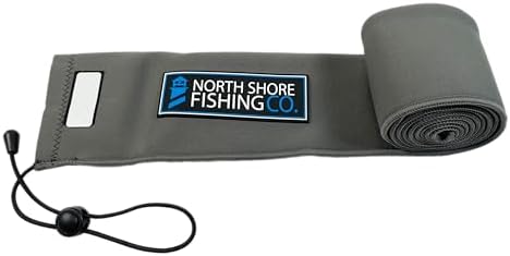 Premium Neoprene Fishing Rod Sleeve – Floating, Puncture Resistant, Labeled Protective Sock for Casting, Spinning, Trolling Fishing Rods by NorthShoreFishingCo