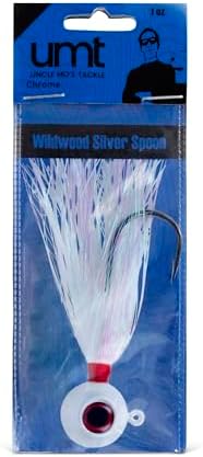 UMT Mylar Bucktail Fluke Ball Jighead for Saltwater Fishing 2oz, 3oz, 4oz - White - 6/0 Mustad Hook, 3D Eye – Flounder, Porgies, Sea Bass, Blackfish Tautog & Bluefish - Image 7