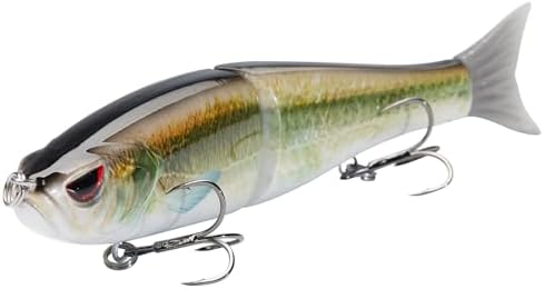 Bassdash SwimShad Glide Baits Jointed Swimbait Bass Pike Salmon Trout Muskie Fishing Lure by Bassdash