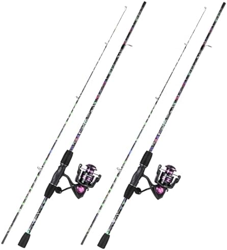 Sougayilang Fishing Rod Reel Combo, 2 Pieces Light Weight Spinning Rod with Bright Powerful Smooth Fishing Reel,Good Starter Combo for Bass Freshwater by Sougayilang