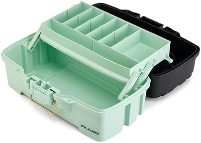 Plano Catch All One-Tray Tackle Box Kit, Black/Blue, Rust-Proof Brass Latch, Top-Access Tray with Deep Storage, Made in the USA, Portable Fishing Gear Storage Organizer - Image 7
