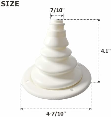 Boat Motor Well Cable Boot - Rigging Steering Protect for Marine Yacht Kayak Electrical Wire Organize, Fuel Lines Diameter 4 7/10" - Image 2