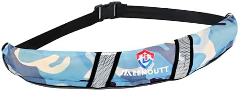 Manual Inflatable Belt Pack（with Reflective Sheet） Water Sports Waist Belt PFD for SUP Paddleboarding Kayaking Fishing Boating （fit 80-330 lbs） by Unknown