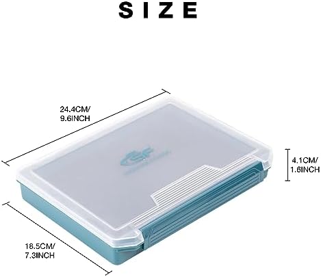 SF 2Packs Fishing Tackle Box Tray 3600 Slit Foam Case Double Buckle Open Plastic Jig Box Heads Hooks Spinners Spoons Storage Tackle Tray - Image 2