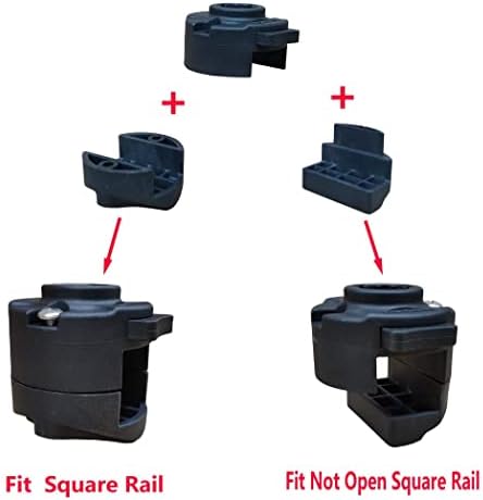 Brocraft Pontoon Boat Accessories/Pontoon Boat Square Rail Mount/Pontoon Boat Rod Holder Mount -Not Drilling Required - Image 4