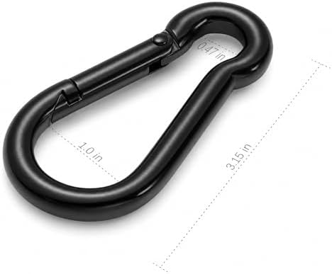 sprookber Stainless Steel Carabiner Spring Snap Hook - 304 Stainless Steel Heavy Duty Clips, Set of 4 - Image 2