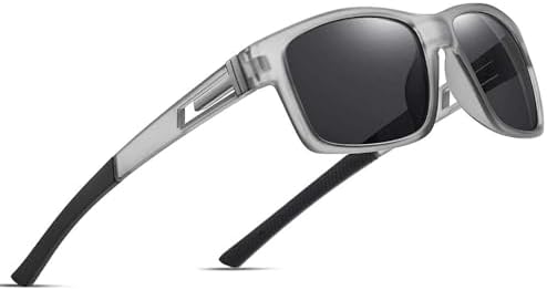 suoso Polarized Sports Sunglasses for Men: UV400 Protection Glasses Wrap Around Goggles for Driving Fishing by suoso