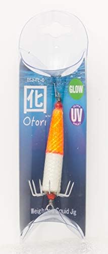 Otori Squid Jig, Weighted, 1 Pack, 1 oz, 1-1/8" Diameter Hook, Glow in the Dark by BeauMac