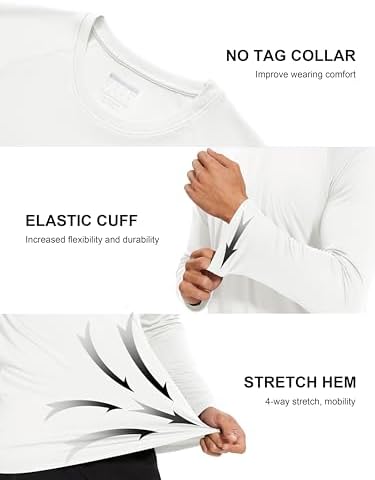 MAGCOMSEN Men's Long Sleeve Shirts UPF 50+ UV Sun Protection Athletic Shirts for Hiking Running Workout Rash Guard - Image 5