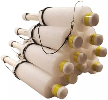 Rhodes Jugs Tilt Catfish Noodle Jugs 6 Pack - 7ft line - Kayaking - Made in USA - Ready to Go - Lime Green, Red, Blue, Orange, White & Multicolor - Catfish Rig - Catfish Tackle - Weighted Jug Lines by Unknown