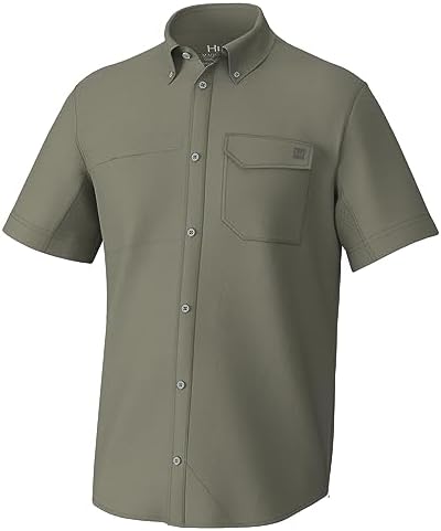 HUK Men's Tide Point Kc Scott Original Artwork Short Sleeve Shirt, Fishing Button Down by HUK