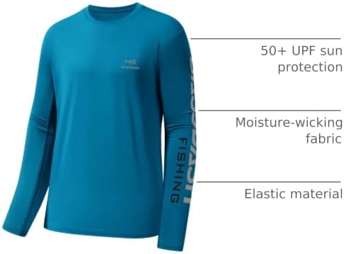 BASSDASH Fishing T Shirts for Men UV Sun Protection UPF 50+ Long Sleeve Tee T-Shirt - Image 3