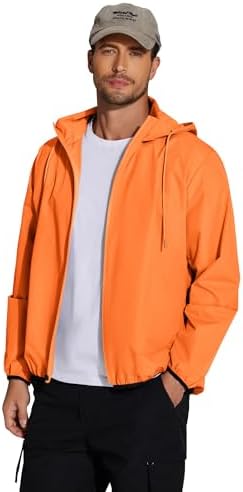 COOFANDY Men's Light Rain Jacket Packable Waterproof Raincoat Windbreaker - Image 2