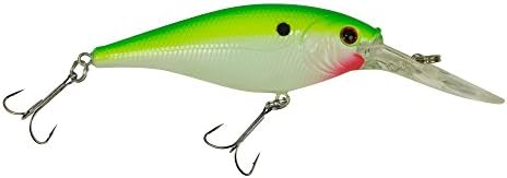 Berkley Flicker Shad Fishing Lure, Chartreuse Pearl, 1/8 oz, 1 1/2in | 4cm Crankbaits, Size, Profile and Dive Depth Imitates Real Shad, Equipped with Fusion19 Hook by Berkley