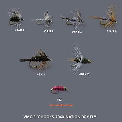 Fly Fishing Flies Kit/Trout/Salmon/bass Flies Streamers Dry/Wet Flies.Nymphs,Fly Poppers (with Waterproof Fly Box) - Image 3