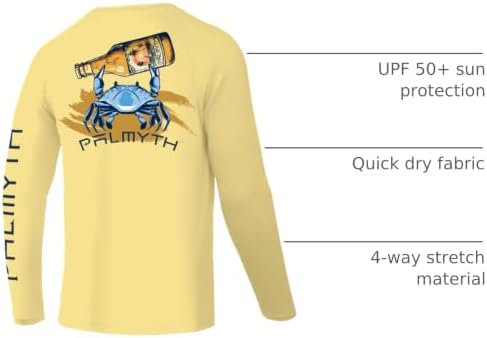 Palmyth Fishing Shirts for Men Long Sleeve UPF 50+ T Shirt Sun Protection - Image 4